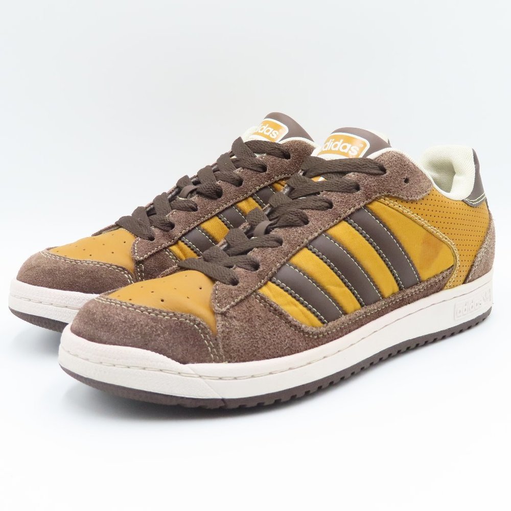 Adidas Men's Sneakers Size 9 US Brown Yellow Suede Leather Vintage G24839